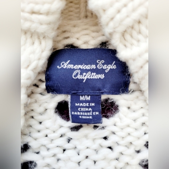 American Eagle Outfitters Women's Open Front Cardigan Wool Off-White,Medium Size - Picture 9 of 13